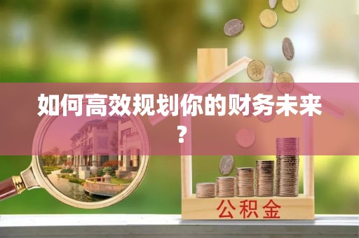 爱辉如何高效规划你的财务未来？