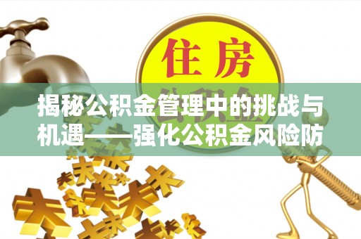 爱辉揭秘公积金管理中的挑战与机遇——强化公积金风险防控的多维策略