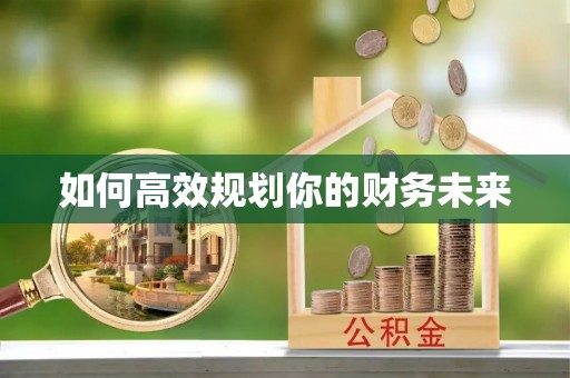 爱辉如何高效规划你的财务未来