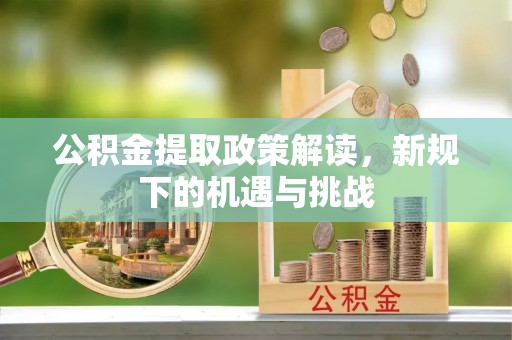 爱辉公积金提取政策解读，新规下的机遇与挑战
