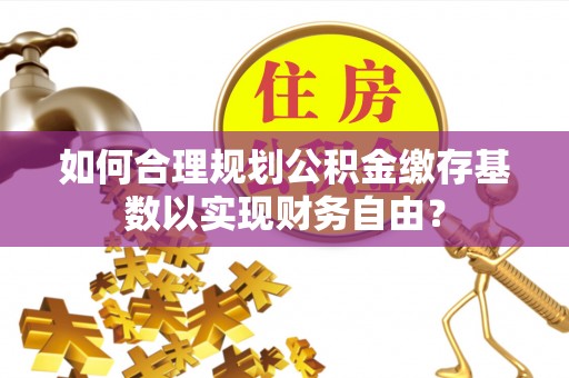 爱辉如何合理规划公积金缴存基数以实现财务自由？