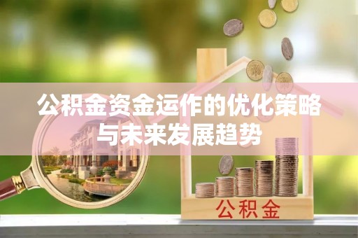 爱辉公积金资金运作的优化策略与未来发展趋势