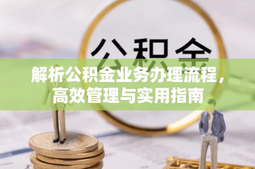 爱辉解析公积金业务办理流程，高效管理与实用指南