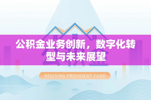 爱辉公积金业务创新，数字化转型与未来展望
