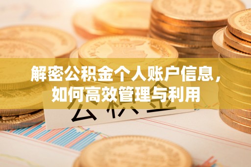 爱辉解密公积金个人账户信息，如何高效管理与利用