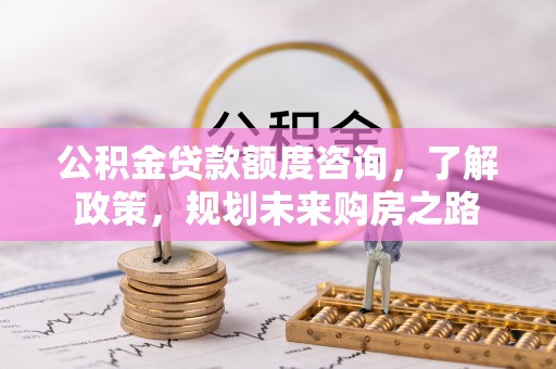 爱辉公积金贷款额度咨询，了解政策，规划未来购房之路
