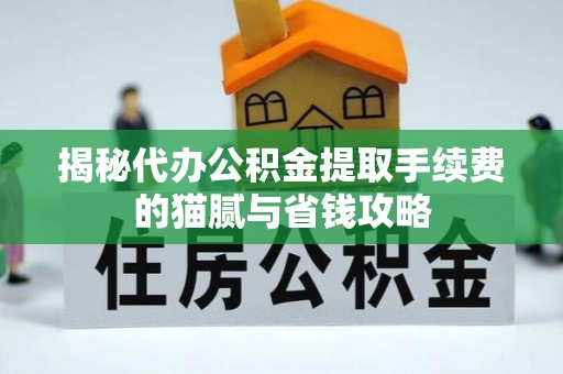 爱辉揭秘代办公积金提取手续费的猫腻与省钱攻略