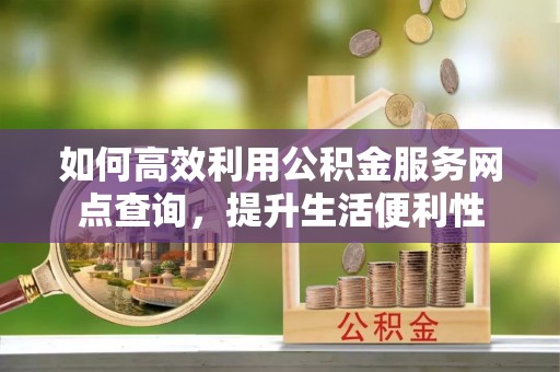 爱辉如何高效利用公积金服务网点查询，提升生活便利性