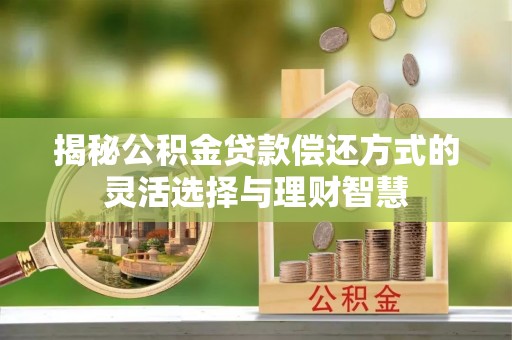 爱辉揭秘公积金贷款偿还方式的灵活选择与理财智慧