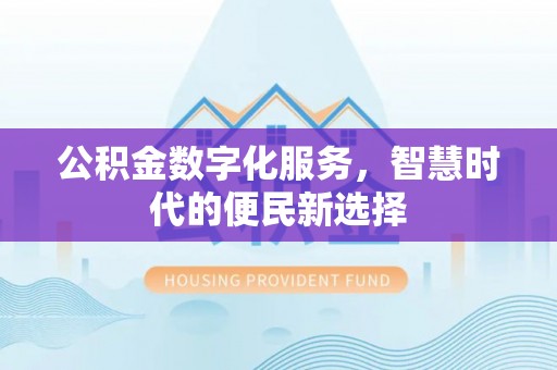 爱辉公积金数字化服务，智慧时代的便民新选择
