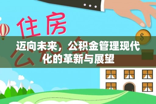 爱辉迈向未来，公积金管理现代化的革新与展望