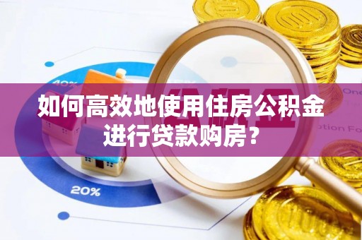 爱辉如何高效地使用住房公积金进行贷款购房？