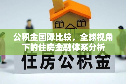 爱辉公积金国际比较，全球视角下的住房金融体系分析